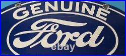 Vintage Ford Automobile Sign Gas Car Service Station Pump Plate Porcelain Sign