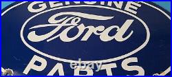 Vintage Ford Automobile Sign Gas Car Service Station Pump Plate Porcelain Sign