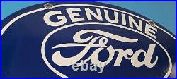 Vintage Ford Automobile Sign Gas Car Service Station Pump Plate Porcelain Sign