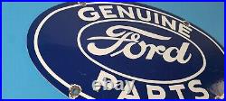 Vintage Ford Automobile Sign Gas Car Service Station Pump Plate Porcelain Sign