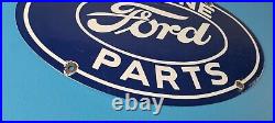 Vintage Ford Automobile Sign Gas Car Service Station Pump Plate Porcelain Sign