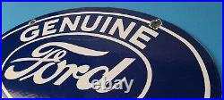 Vintage Ford Automobile Sign Gas Car Service Station Pump Plate Porcelain Sign