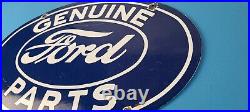 Vintage Ford Automobile Sign Gas Car Service Station Pump Plate Porcelain Sign