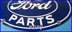 Vintage Ford Automobile Sign Gas Car Service Station Pump Plate Porcelain Sign