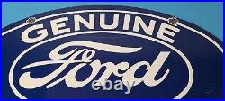 Vintage Ford Automobile Sign Gas Car Service Station Pump Plate Porcelain Sign