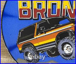 Vintage Ford Bronco Porcelain Sign Gas Automobile Service Motor Co Trucks Dealer