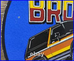 Vintage Ford Bronco Porcelain Sign Gas Automobile Service Motor Co Trucks Dealer