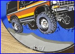 Vintage Ford Bronco Porcelain Sign Gas Automobile Service Motor Co Trucks Dealer