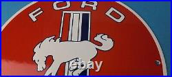 Vintage Ford Bronco Porcelain Sign Gas Pump Porcelain Auto Sign