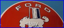 Vintage Ford Bronco Porcelain Sign Gas Pump Porcelain Auto Sign