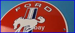 Vintage Ford Bronco Porcelain Sign Gas Pump Porcelain Auto Sign