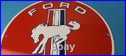 Vintage Ford Bronco Porcelain Sign Gas Pump Porcelain Auto Sign