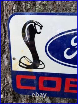 Vintage Ford Cobra Motor Co. Dealership Porcelain Sign 8 X 12