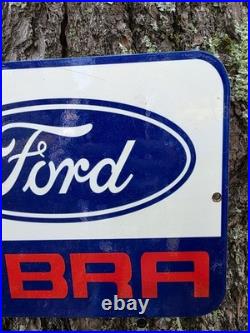 Vintage Ford Cobra Motor Co. Dealership Porcelain Sign 8 X 12