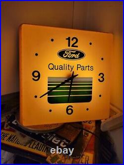 Vintage Ford Dealer Clock Quality Parts Service Dealership