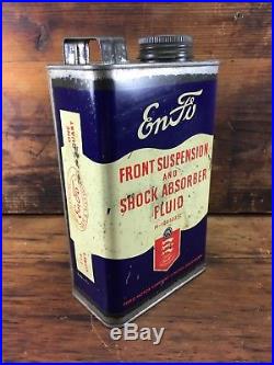 Vintage Ford Enfo Shock Absorber Fluid Quart Tin Tractor Zephry Corsair