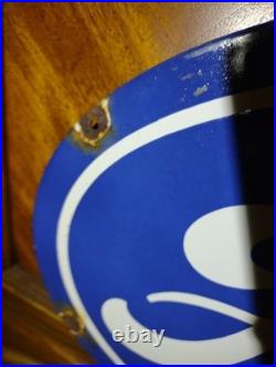 Vintage Ford Motor Co. Oval Porcelain Sign Detroit Gas Sales Service Auto Parts