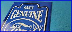 Vintage Ford Motor Co Porcelain Gas Auto Parts Service Dealer Pump Plate Sign