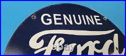 Vintage Ford Motor Co Porcelain Gas Automobile Battery Service Station Pump Sign