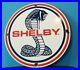 Vintage-Ford-Motor-Co-Porcelain-Gas-Automobile-Service-Shelby-Gt-Pump-Plate-Sign-01-phbn