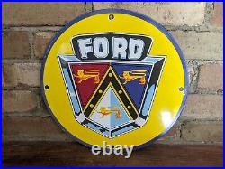 Vintage Ford Motor Company Dealer Porcelain Dealership Sign 12