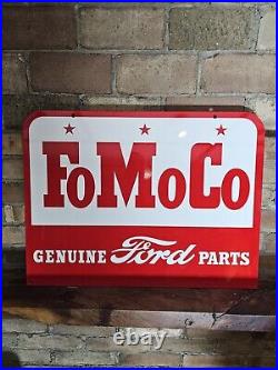 Vintage Ford Motor Company Parts Dept. Porcelain Sign 24 X 18 Weighs 10 Pounds