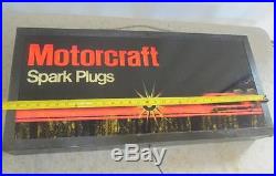 Vintage Ford Motorcraft Spark Plugs Moving Light Sign Muscle Car Man Cave Garage