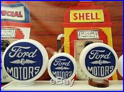 Vintage Ford Motors Gasoline Style Petrol Pump Globes Gas Pump Globe Classic Car