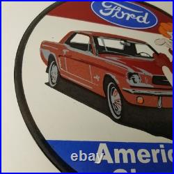 Vintage Ford Motors Sign Porcelain Automobiles Popeye Authorized Gas Pump Sign