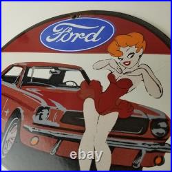 Vintage Ford Motors Sign Porcelain Automobiles Popeye Authorized Gas Pump Sign