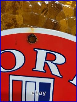 Vintage Ford Mustang Porcelain Sign Old Fomoco Motor Service Auto Parts Horse