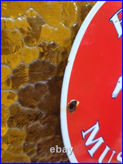 Vintage Ford Mustang Porcelain Sign Old Fomoco Motor Service Auto Parts Horse