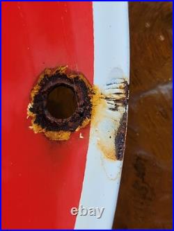 Vintage Ford Mustang Porcelain Sign Old Fomoco Motor Service Auto Parts Horse