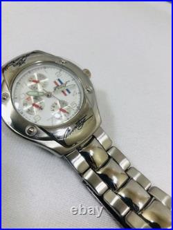 Vintage Ford Mustang Watch, Pen & Keychain Tin Set RARE Unused DEAD BATTERY READ