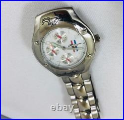 Vintage Ford Mustang Watch, Pen & Keychain Tin Set RARE Unused DEAD BATTERY READ