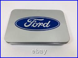 Vintage Ford Mustang Watch, Pen & Keychain Tin Set RARE Unused DEAD BATTERY READ