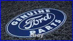 Vintage Ford Porcelain Sign Genuine Auto Parts Dealer Sales Service Oval Rare Ad