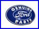 Vintage-Ford-Porcelain-Sign-Old-12-Genuine-Car-Parts-Dealer-Sales-Service-Oval-01-vlvs