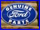 Vintage-Ford-Porcelain-Sign-Old-12-Genuine-Car-Parts-Dealer-Sales-Service-Oval-01-zw