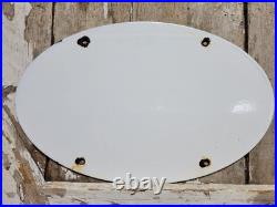 Vintage Ford Porcelain Sign Old 12 Genuine Car Parts Dealer Sales Service Oval