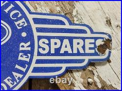 Vintage Ford Porcelain Sign Old 12 V8 Engine Service Garage Automobile Sales