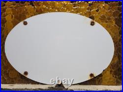 Vintage Ford Porcelain Sign Old Us Genuine Auto Parts Dealer Sales Service Oval