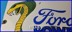 Vintage Ford Power Sign Cobra Jet Sales Service Gas Oil Porcelain Sign