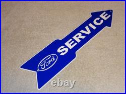 Vintage Ford Service Entrance Dealer Arrow 15 Metal Car Truck Gasoline Oil Sign