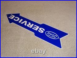 Vintage Ford Service Entrance Dealer Arrow 15 Metal Car Truck Gasoline Oil Sign