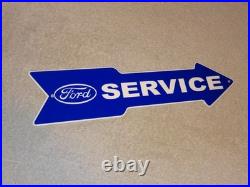 Vintage Ford Service Entrance Dealer Arrow 15 Metal Car Truck Gasoline Oil Sign