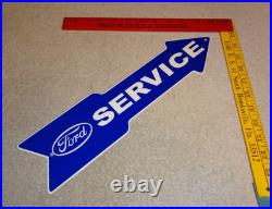 Vintage Ford Service Entrance Dealer Arrow 15 Metal Car Truck Gasoline Oil Sign