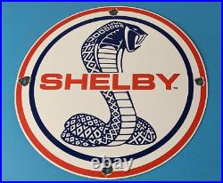 Vintage Ford Shelby Sign Gas Pump Service Porcelain GT Sign