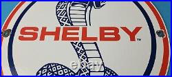 Vintage Ford Shelby Sign Gas Pump Service Porcelain GT Sign