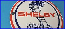 Vintage Ford Shelby Sign Gas Pump Service Porcelain GT Sign